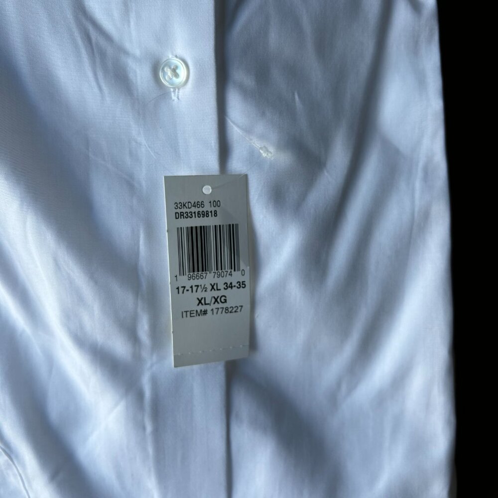 Calvin Klein Men’s Active Performance Stretch Dress Shirt White Size XL - Picture 4 of 9